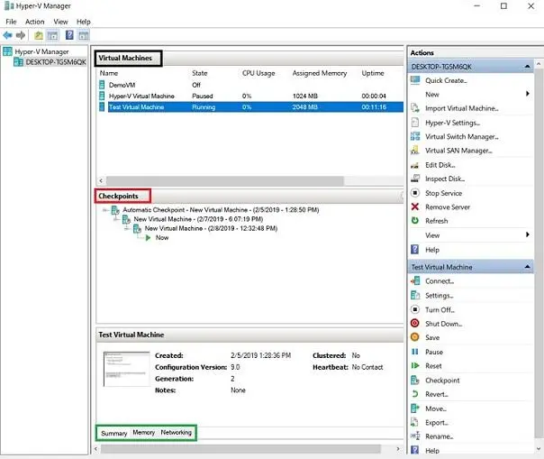 Hyper-V Manager, how to monitor Hyper-V Manager, cluster rollback strategy with retention policies